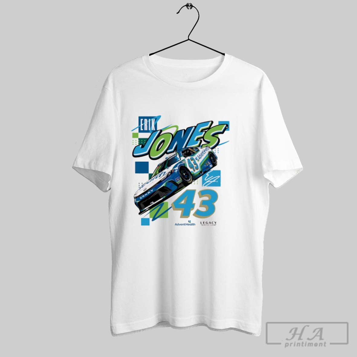 Official Nascar Erik Jones No 43 Legacy Motor Club Toyota Camry Signature Unisex T-shirt, Sweatshirt, Hoodie, Long Sleeve Tee - T-Shirt, Sweatshirt, Hoodie