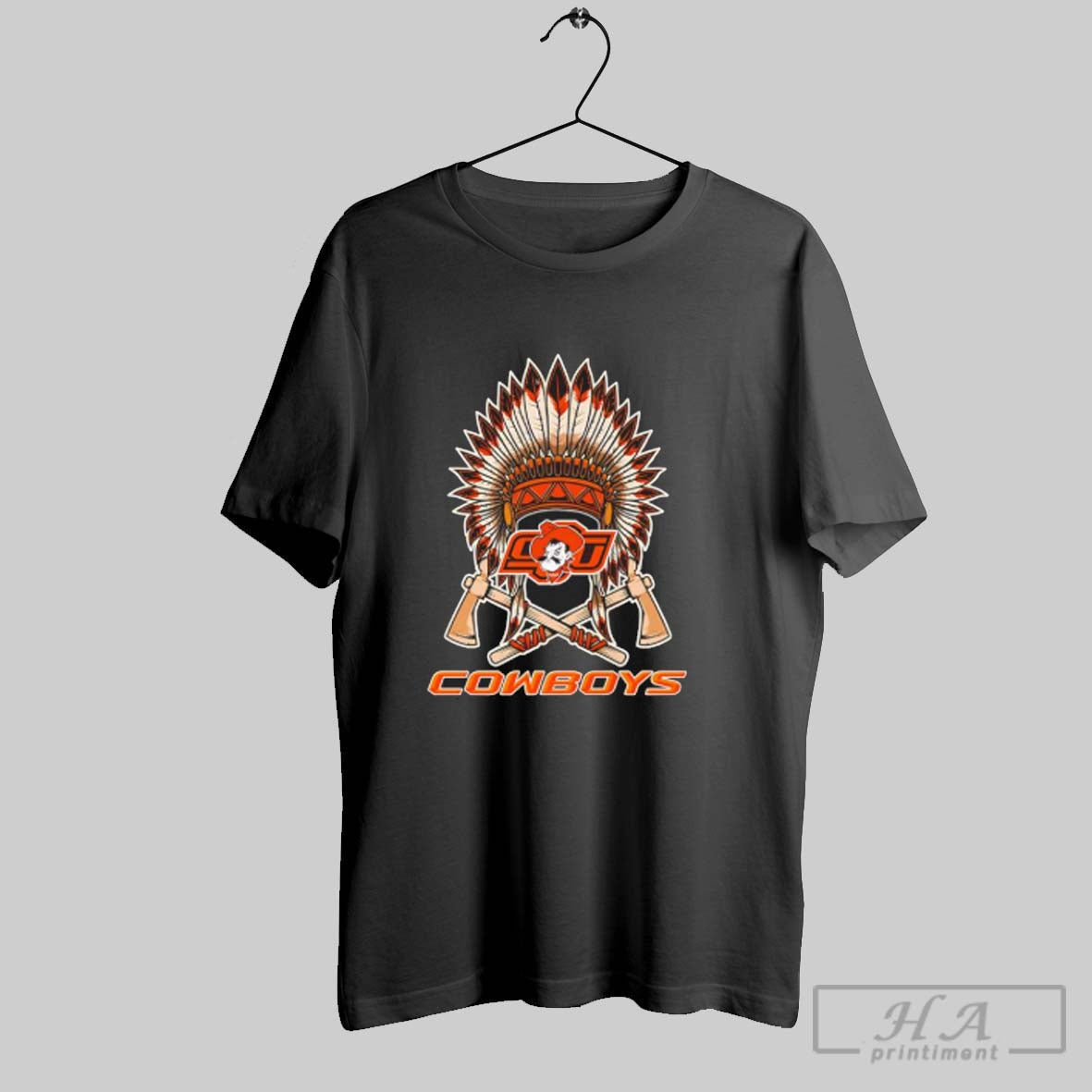 Official Native American Oklahoma State Cowboys Football Logo Unisex T-shirt, Sweatshirt, Hoodie, Long Sleeve Tee - T-Shirt, Sweatshirt, Hoodie