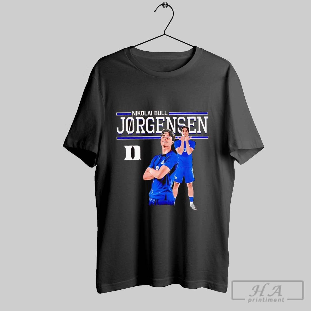 Official Nikolai Bull Jorgensen Illustrated Duke Soccer Unisex T-shirt, Sweatshirt, Hoodie, Long Sleeve Tee - T-Shirt, Sweatshirt, Hoodie