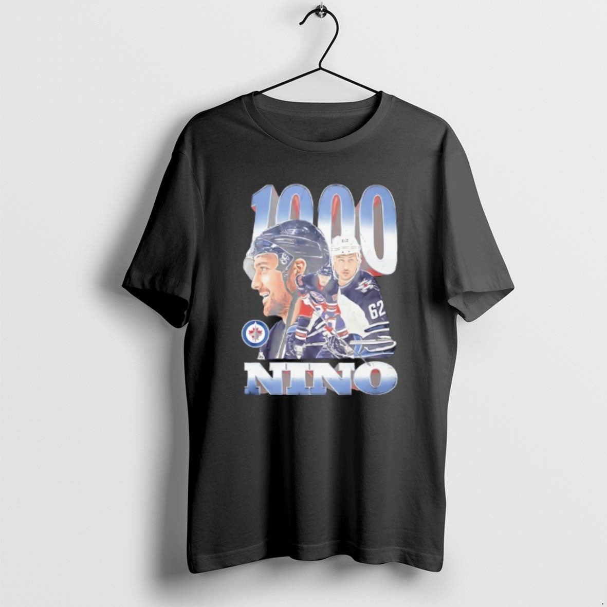 Official Nino Niederreiter Winnipeg Jets 1000 Games Graphic - T-Shirt, Sweatshirt, Hoodie