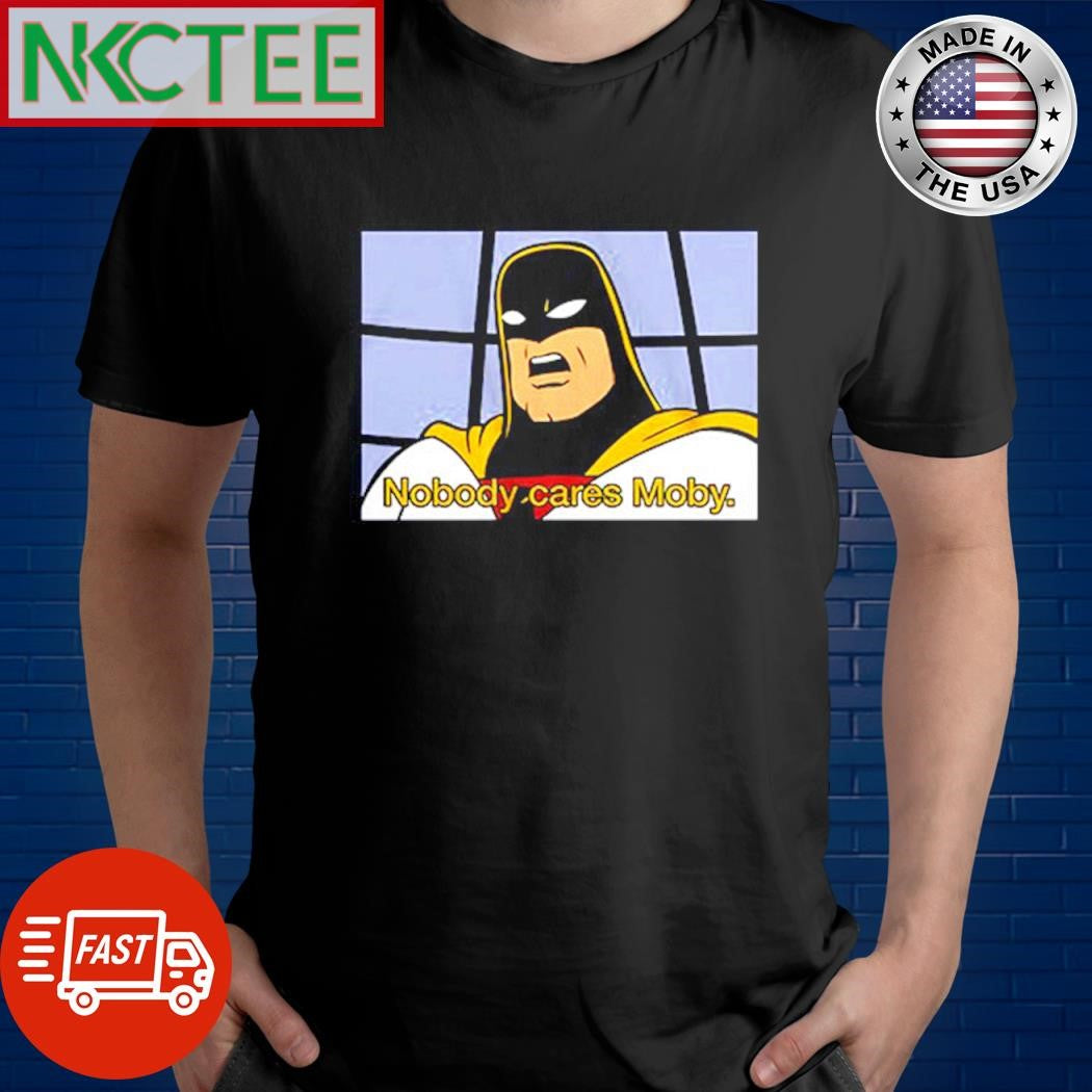 Official Nobody cares moby Space Ghost shirt Unisex T-shirt, Sweatshirt, Hoodie, Long Sleeve Tee - T-Shirt, Sweatshirt, Hoodie