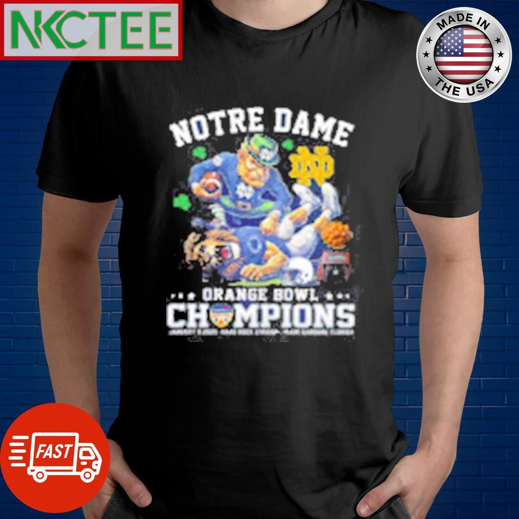 Official Notre Dame Orange Bowl Champions January 9 2025 Florida Shirt Unisex T-shirt, Sweatshirt, Hoodie, Long Sleeve Tee - T-Shirt, Sweatshirt, Hoodie