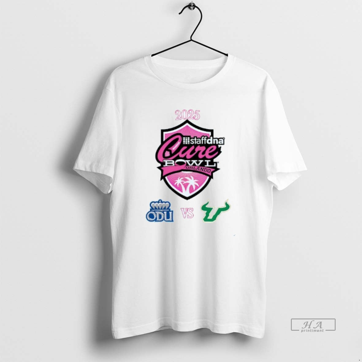 Official Odu Monarchs Vs Usf Bulls 2025 Cure Bowl Orlando Matchup Mens White - T-Shirt, Sweatshirt, Hoodie