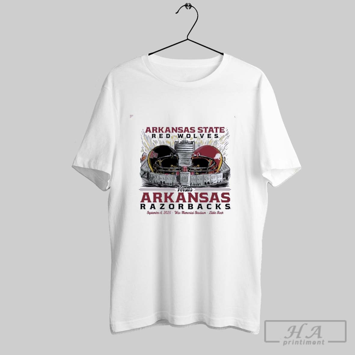 Official Official Arkansas Vs Arkansas State Game Day 2025 September 6 Shirt Tee Unisex T-shirt, Sweatshirt, Hoodie, Long Sleeve Tee - T-Shirt, Sweatshirt, Hoodie