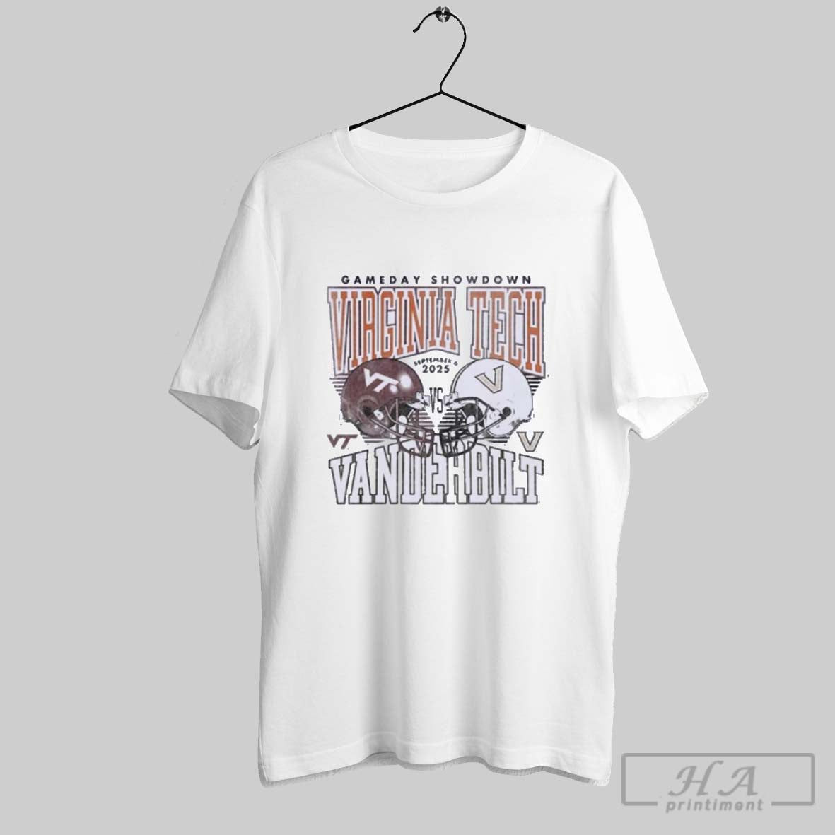 Official Official Gameday Virginia Tech Vs Vanderbilt September 6 2025 Duel Helmet Shirt Tee - T-Shirt, Sweatshirt, Hoodie