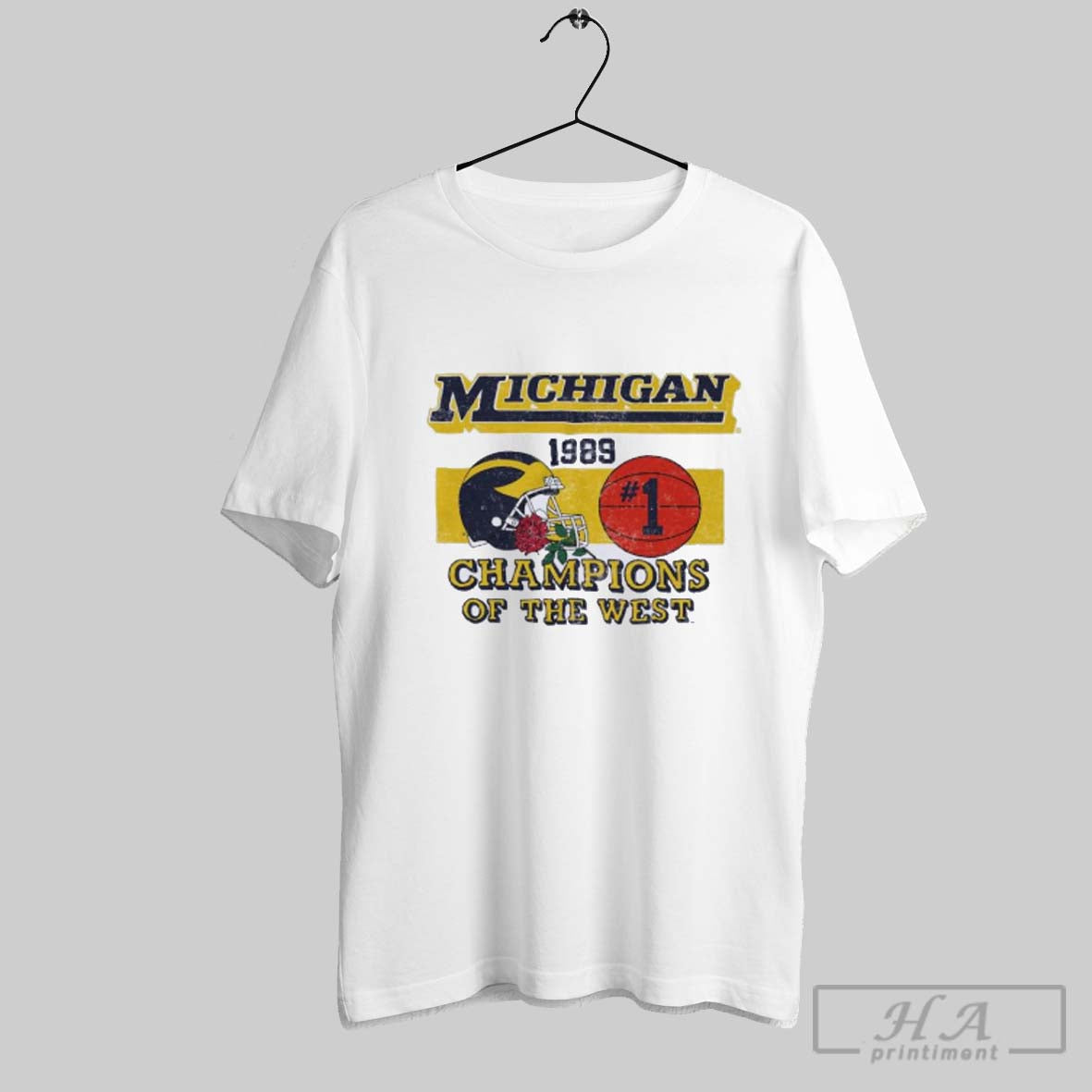 Official Official Michigan Football 1989 Champions Of The West Shirt Tee Unisex T-shirt, Sweatshirt, Hoodie, Long Sleeve Tee - T-Shirt, Sweatshirt, Hoodie