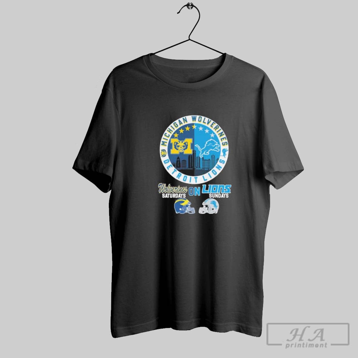 Official Official Michigan On Saturdays And Lions On Sundays 2025 Shirt Tee Unisex T-shirt, Sweatshirt, Hoodie, Long Sleeve Tee - T-Shirt, Sweatshirt, Hoodie