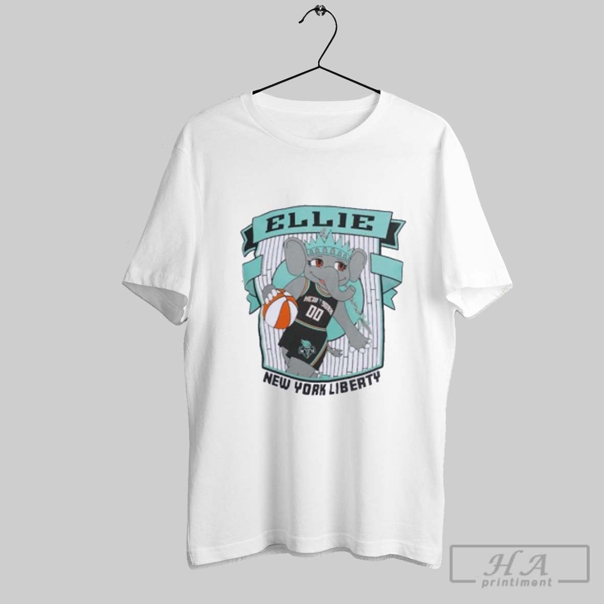 Official Official New York Liberty Ellie Mascot Established Shirt Tee Unisex T-shirt, Sweatshirt, Hoodie, Long Sleeve Tee - T-Shirt, Sweatshirt, Hoodie