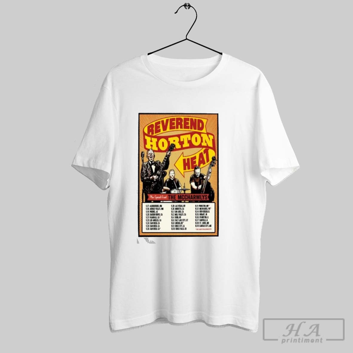 Official Official Reverend Horton Heat September October 2025 Unisex T-shirt, Sweatshirt, Hoodie, Long Sleeve Tee - T-Shirt, Sweatshirt, Hoodie