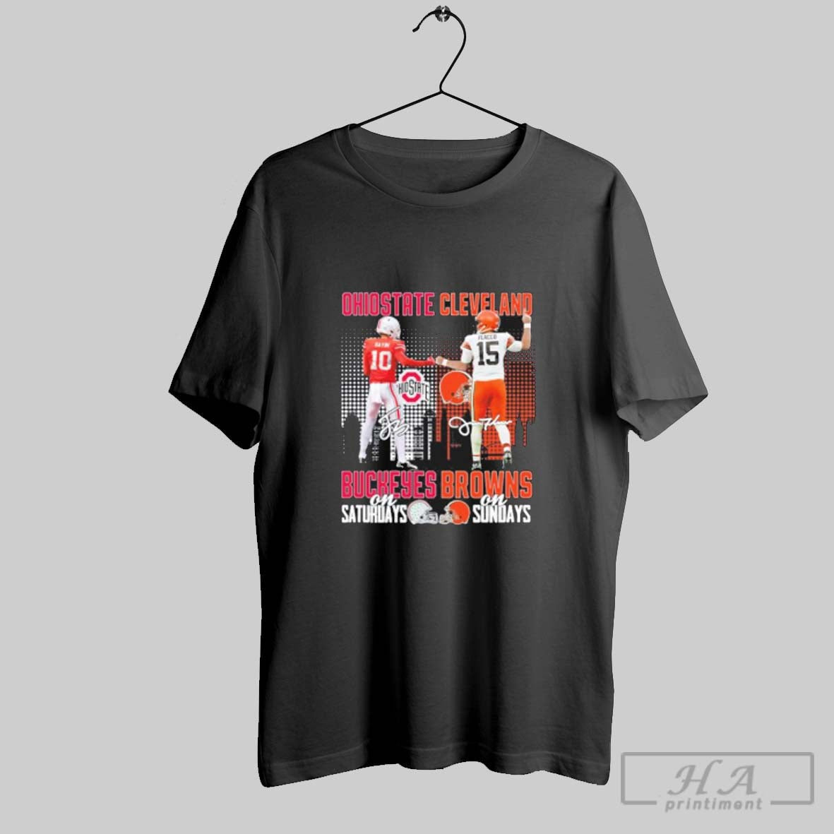 Official Official Sayin Buckeyes On Saturdays And Flacco Browns On Sundays Unisex T-shirt, Sweatshirt, Hoodie, Long Sleeve Tee - T-Shirt, Sweatshirt, Hoodie