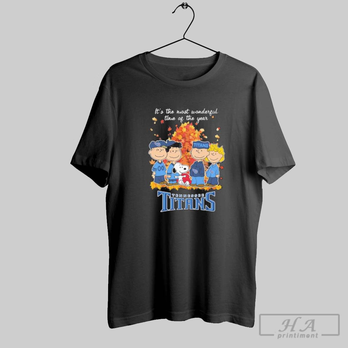 Official Official Tennessee Titans And Peanuts Character Its The Most Wonderful Time Of The Year - T-Shirt, Sweatshirt, Hoodie