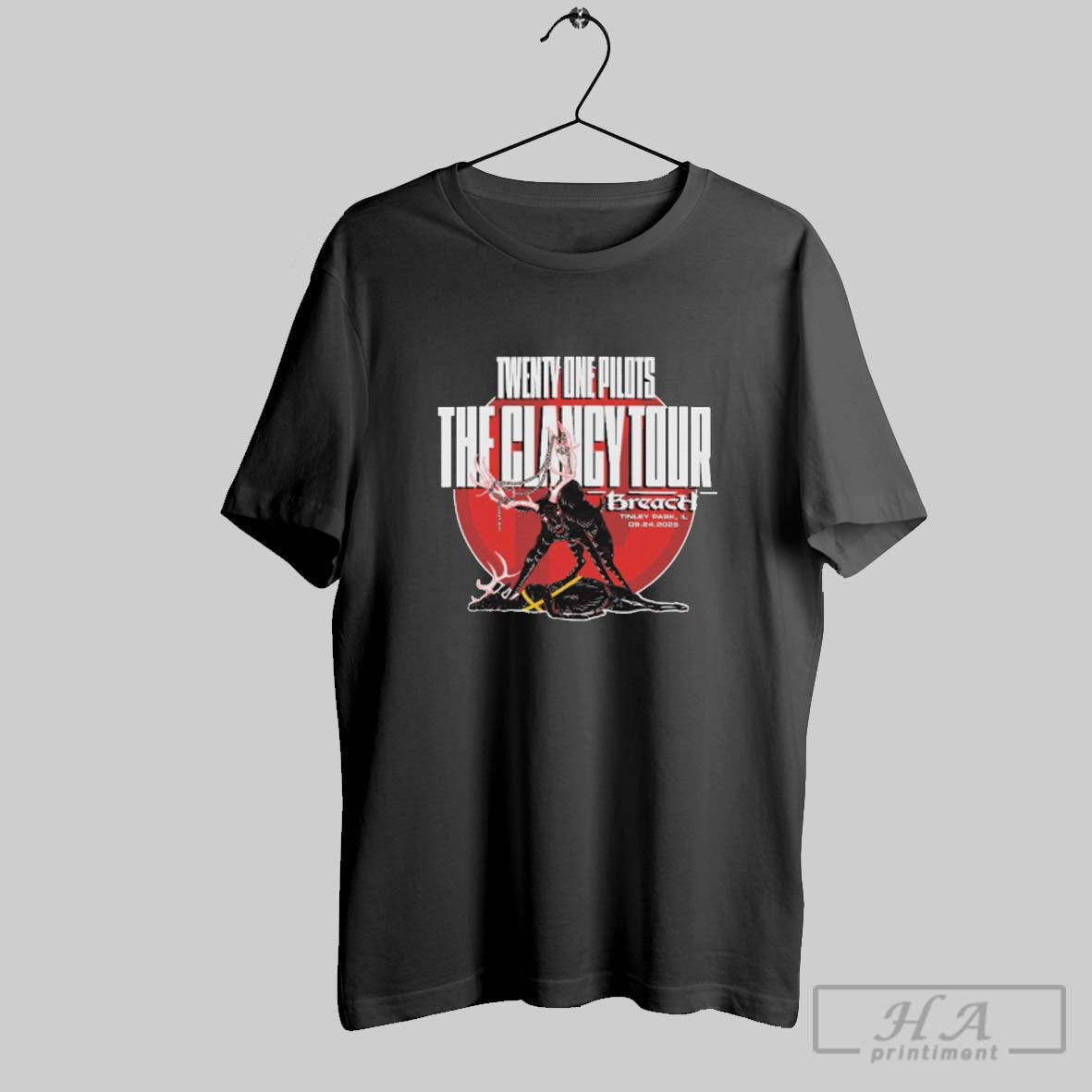Official Official Twenty One Pilots The Clancy Tour Tinley Park 2025 Unisex T-shirt, Sweatshirt, Hoodie, Long Sleeve Tee - T-Shirt, Sweatshirt, Hoodie