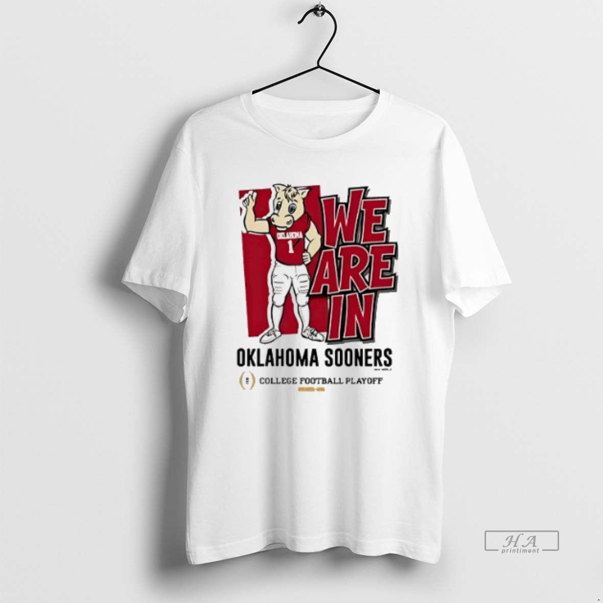 Official Oklahoma Sooners 2025 Cfp Bound Mascot We Are In - T-Shirt, Sweatshirt, Hoodie