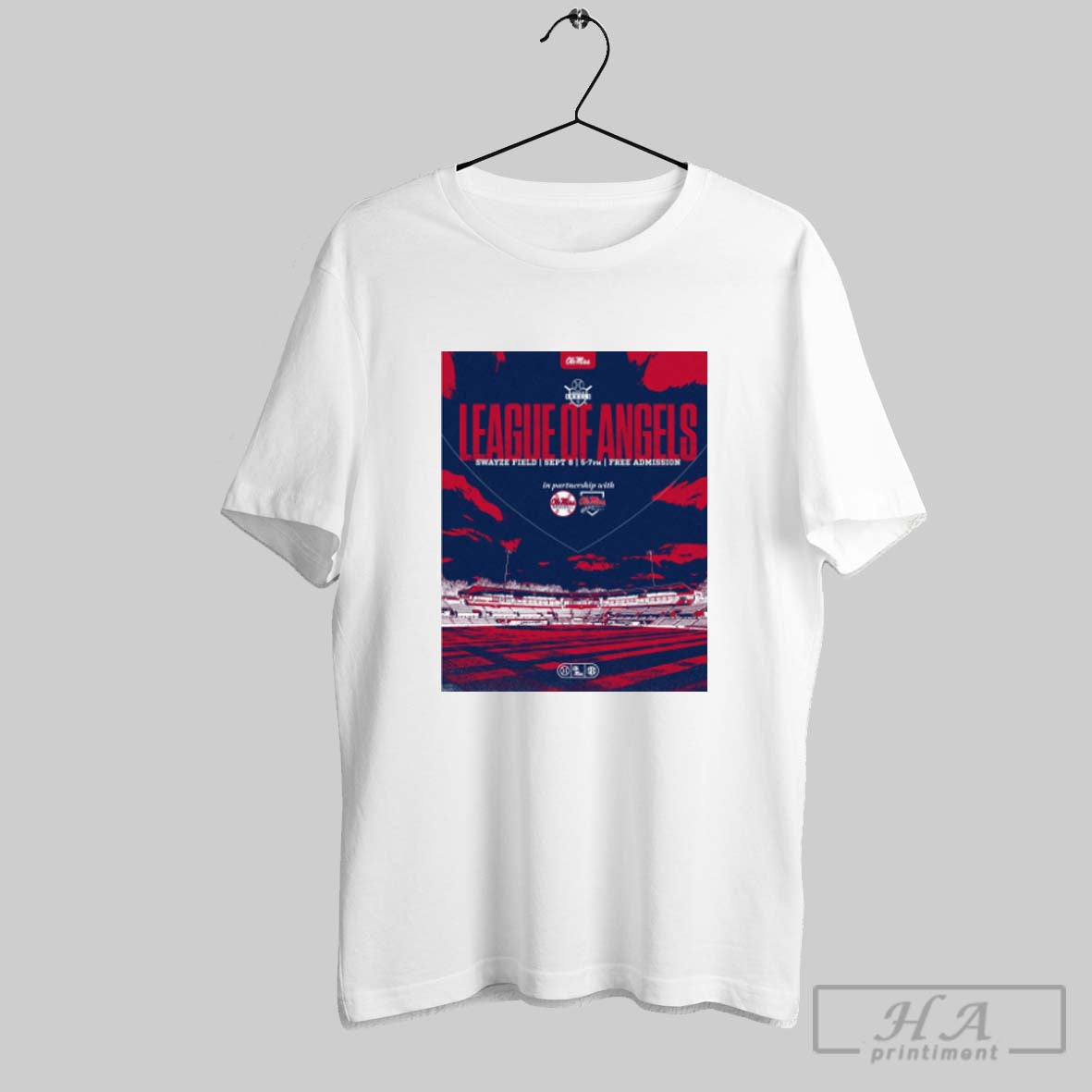 Official Ole Miss Baseball And Ole Miss Softball League Of Angels Swayze Field September Unisex T-shirt, Sweatshirt, Hoodie, Long Sleeve Tee - T-Shirt, Sweatshirt, Hoodie