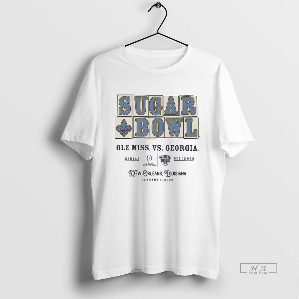 Official Ole Miss Vs Georgia 2026 Allstate Sugar Bowl Street Tiles Adult - T-Shirt, Sweatshirt, Hoodie