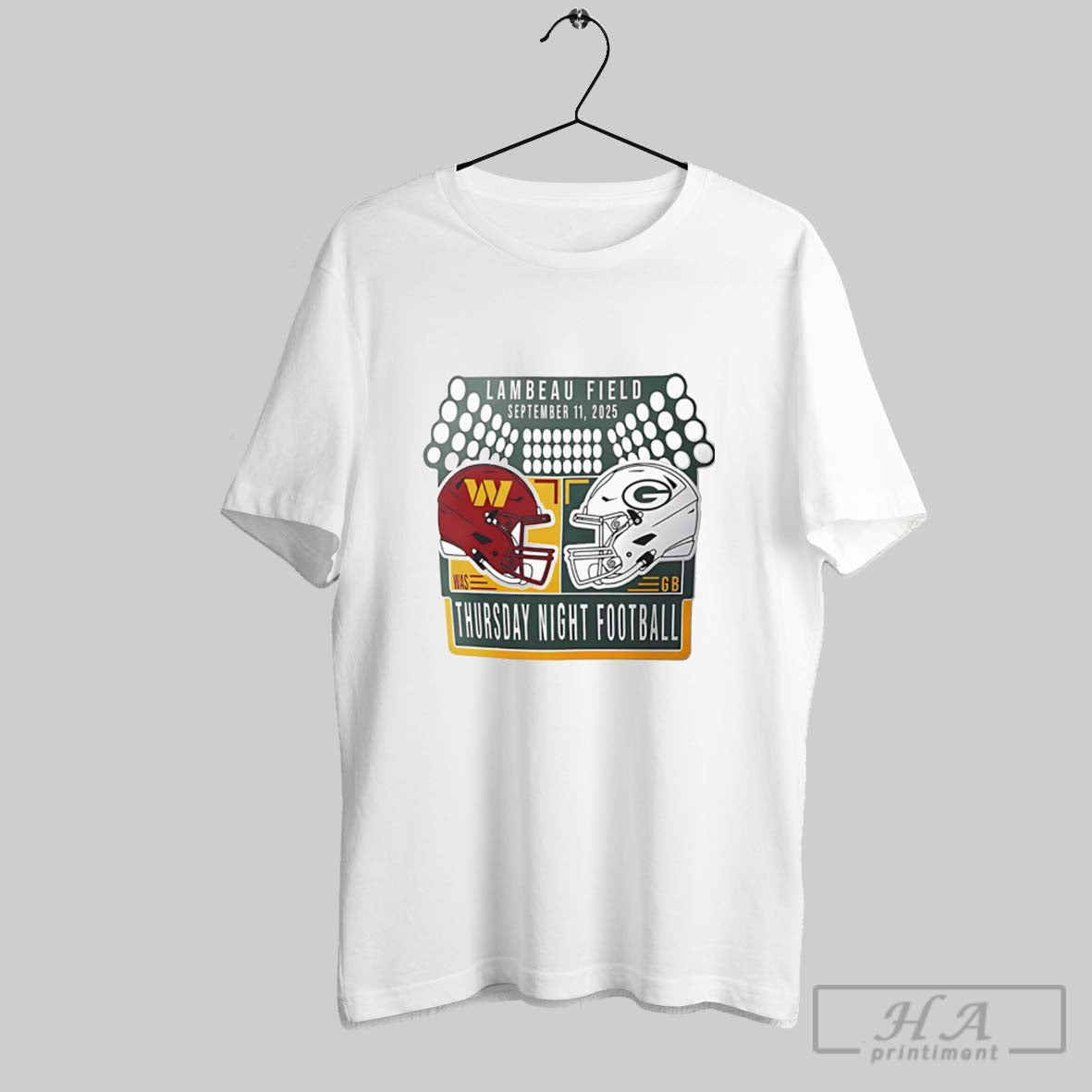 Official Packers Vs Commanders 9 11 Match Up Unisex T-shirt, Sweatshirt, Hoodie, Long Sleeve Tee - T-Shirt, Sweatshirt, Hoodie