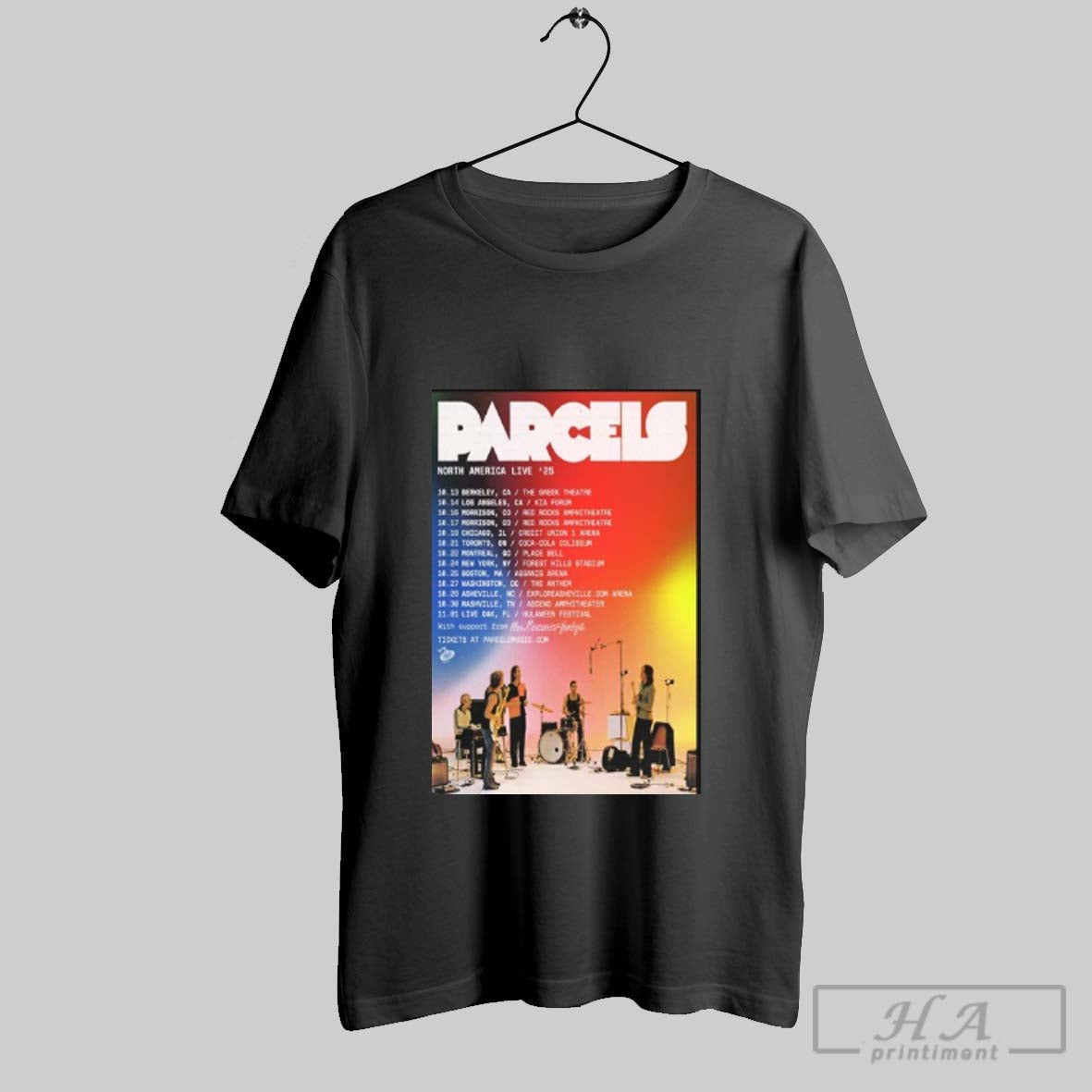 Official Parcels North American Live 25 Unisex T-shirt, Sweatshirt, Hoodie, Long Sleeve Tee - T-Shirt, Sweatshirt, Hoodie