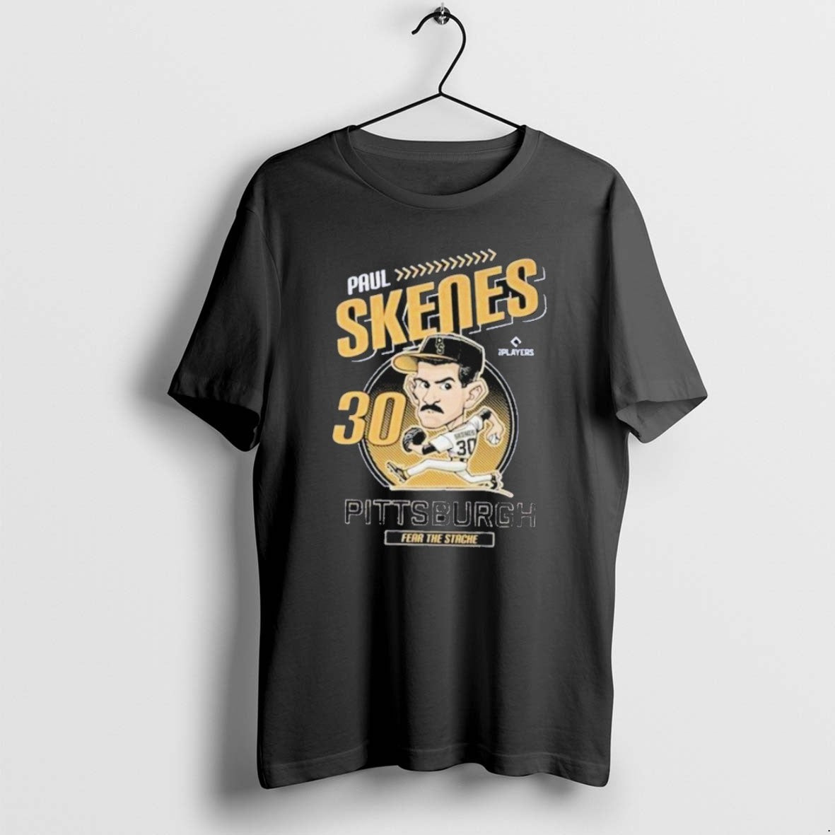 Official Paul Skenes Fear The Stache Pittsburgh Pirates Mlb Caricature - T-Shirt, Sweatshirt, Hoodie