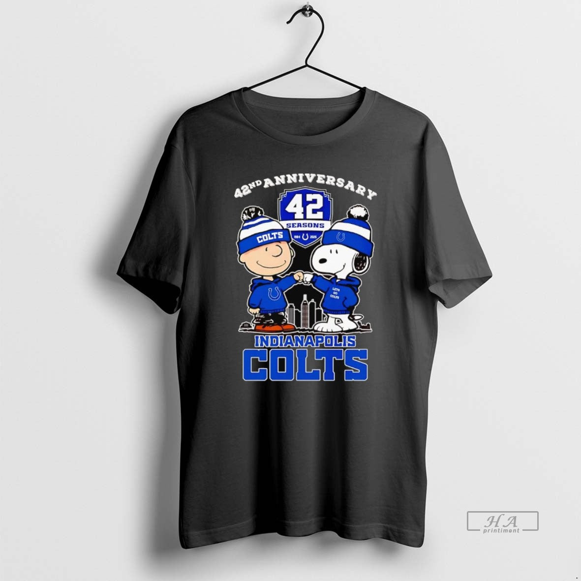 Official Peanuts 42nd Anniversary 1984 2026 Indianapolis Colts - T-Shirt, Sweatshirt, Hoodie