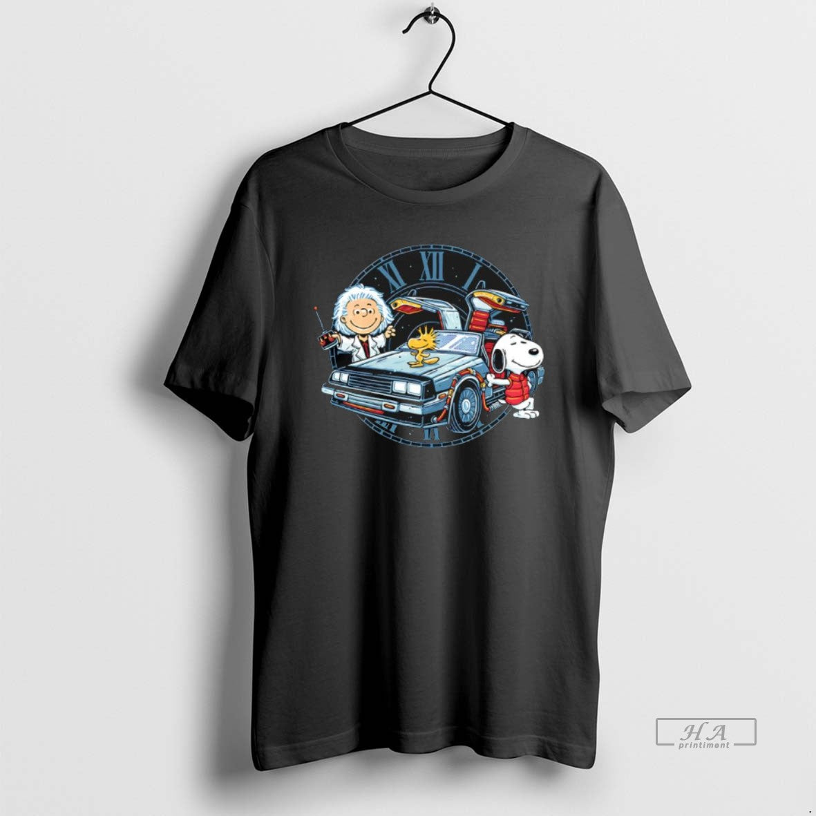 Official Peanuts Characters Back To The Future Time Travel Buddies Graphic - T-Shirt, Sweatshirt, Hoodie