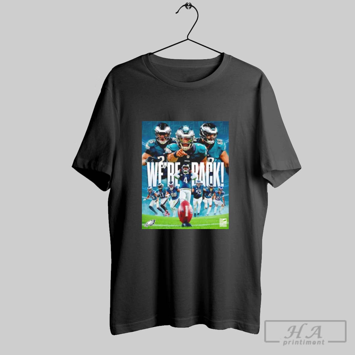 Official Philadelphia Eaglethe We Are Back Football Player Collage Unisex T-shirt, Sweatshirt, Hoodie, Long Sleeve Tee - T-Shirt, Sweatshirt, Hoodie