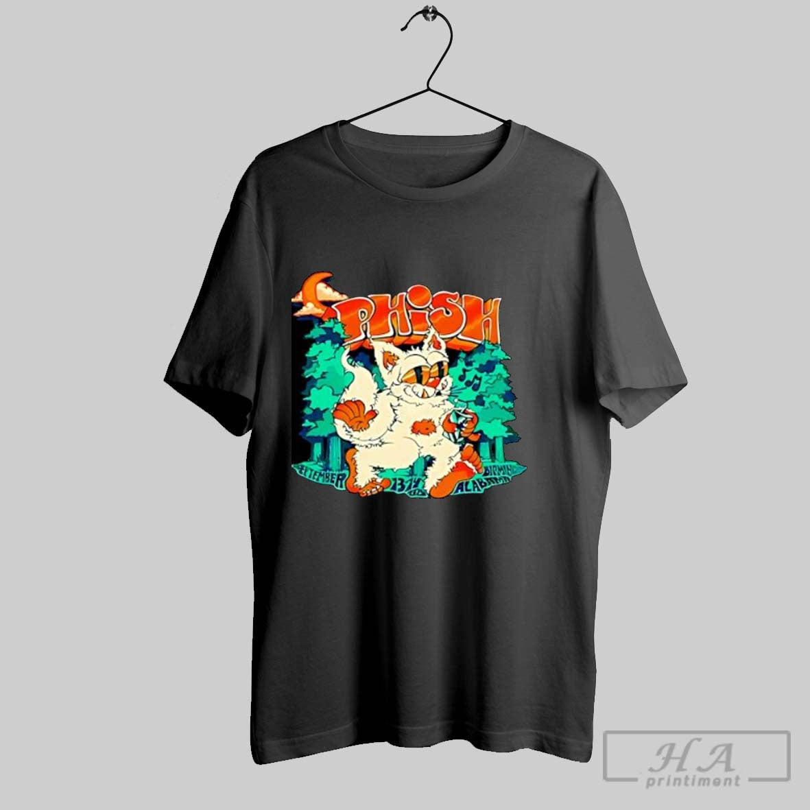 Official Phish Yeti Monster Music Notes September 13 14 2025 Birmingham Alabama Posters Black Tee - T-Shirt, Sweatshirt, Hoodie