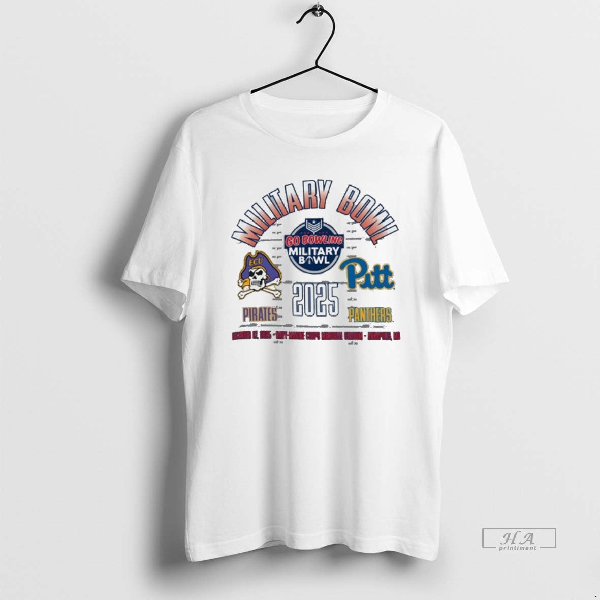 Official Pittsburgh Panthers Vs East Carolina Pirates 2025 Military Bowl Dueling Helmets - T-Shirt, Sweatshirt, Hoodie