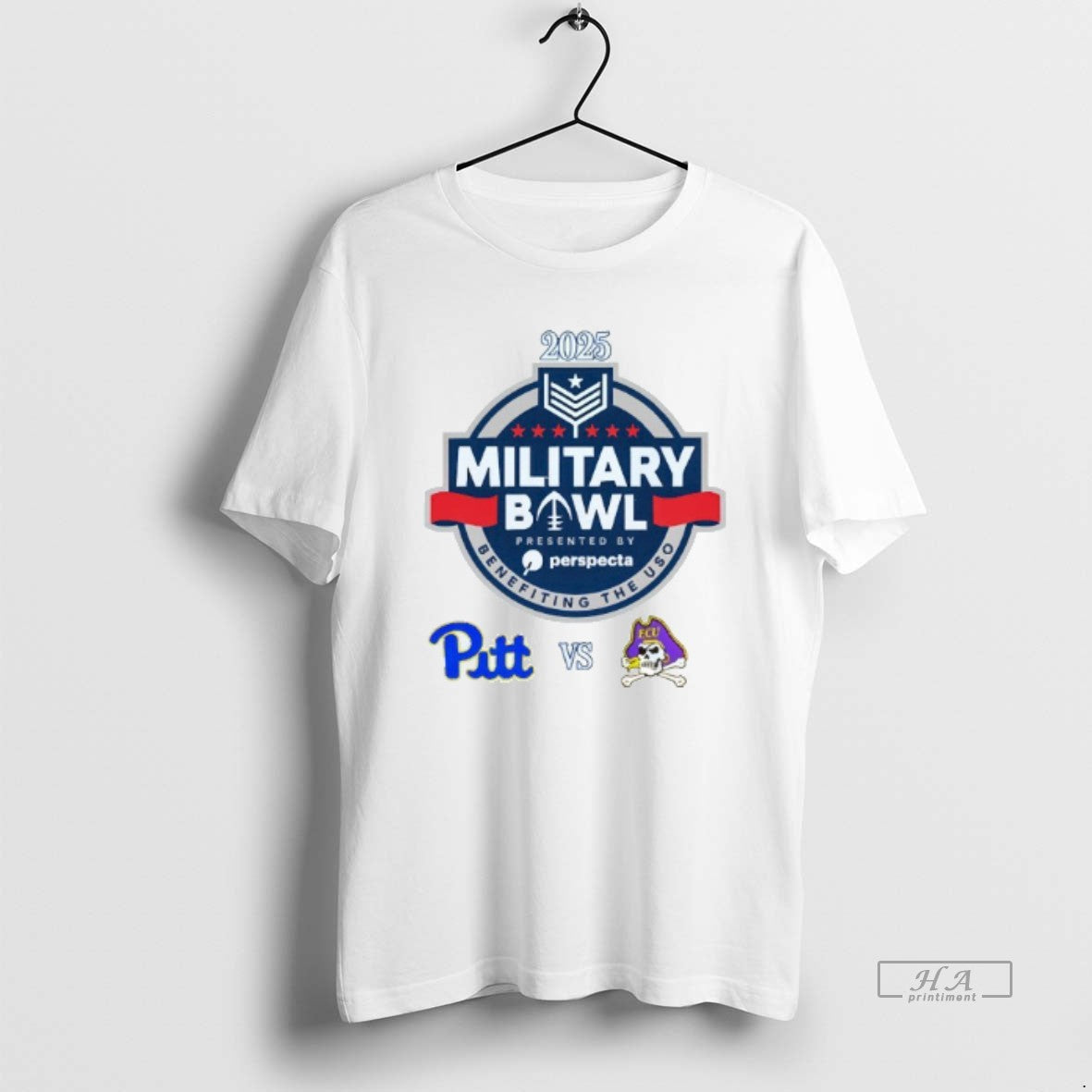 Official Pittsburgh Panthers Vs East Carolina Pirates 2025 Military Bowl Mens White - T-Shirt, Sweatshirt, Hoodie
