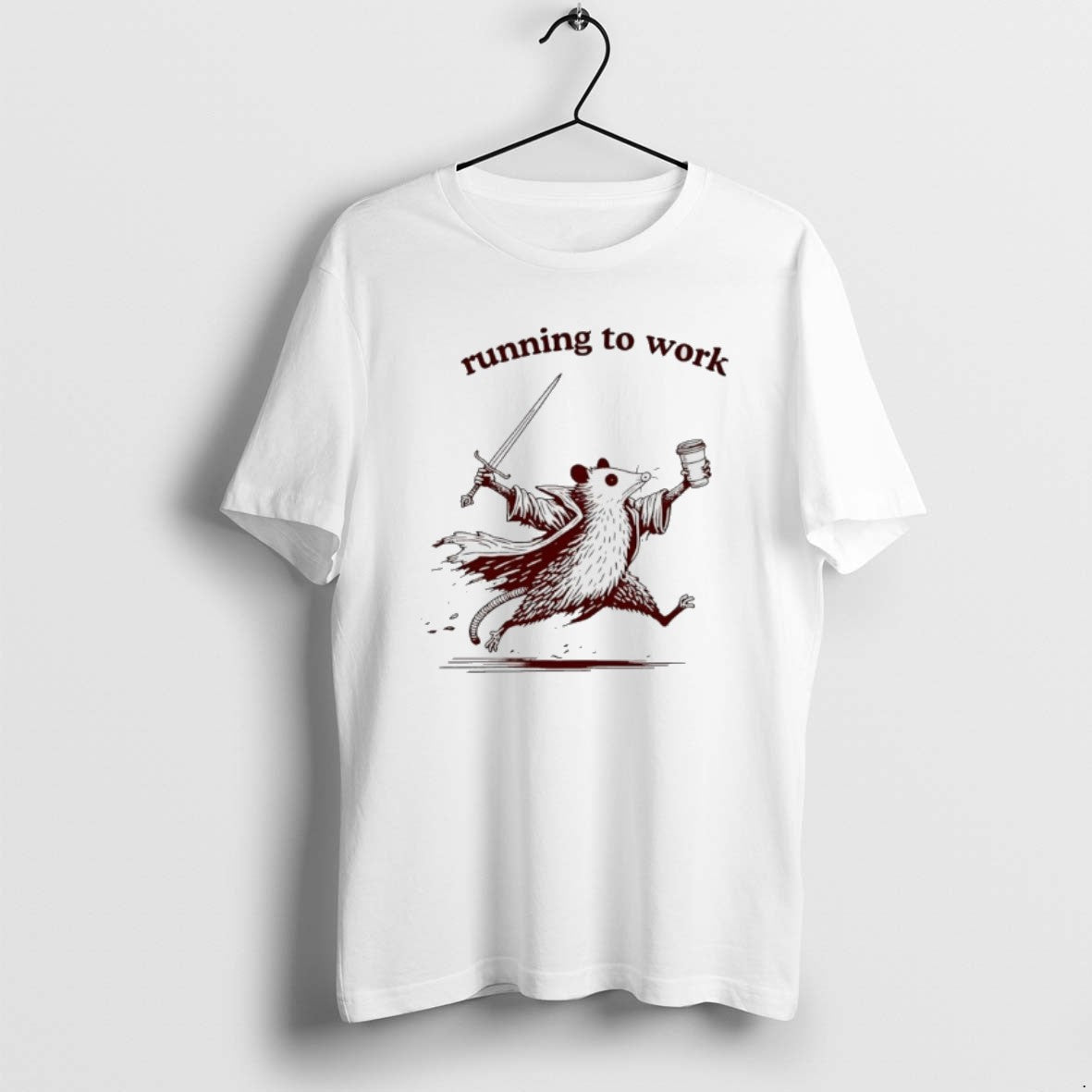 Official Possum Running To Work Funny - T-Shirt, Sweatshirt, Hoodie