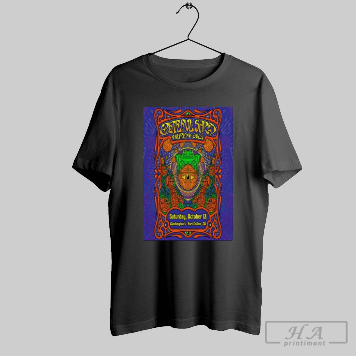 Official Poster Grateful Shred October 18 2025 Washingtons Fort Collins Co Unisex T-shirt, Sweatshirt, Hoodie, Long Sleeve Tee - T-Shirt, Sweatshirt, Hoodie