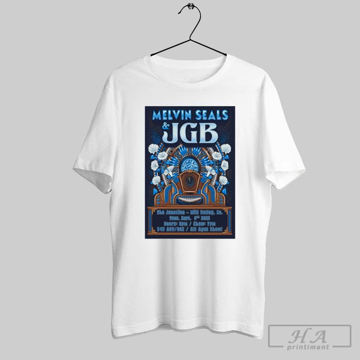 Official Poster Melvin Seals And Jgb September 9 2025 Junction Beer Garden In Mill Valley Unisex T-shirt, Sweatshirt, Hoodie, Long Sleeve Tee - T-Shirt, Sweatshirt, Hoodie