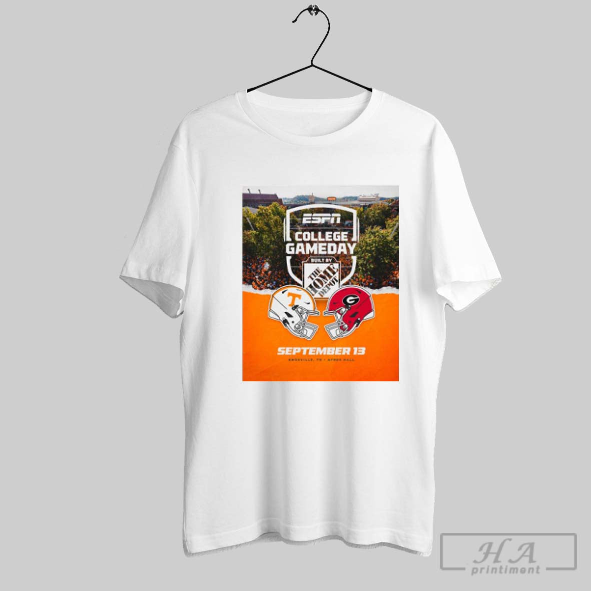 Official Poster Tennessee Vols Vs Georgia Bulldogs Espns College Gameday September 13 2025 Knoxville Tennessee - T-Shirt, Sweatshirt, Hoodie