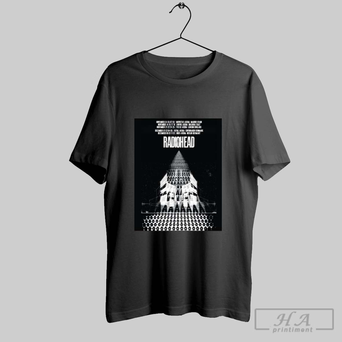 Official Radiohead Europe November December 2025 Unisex T-shirt, Sweatshirt, Hoodie, Long Sleeve Tee - T-Shirt, Sweatshirt, Hoodie