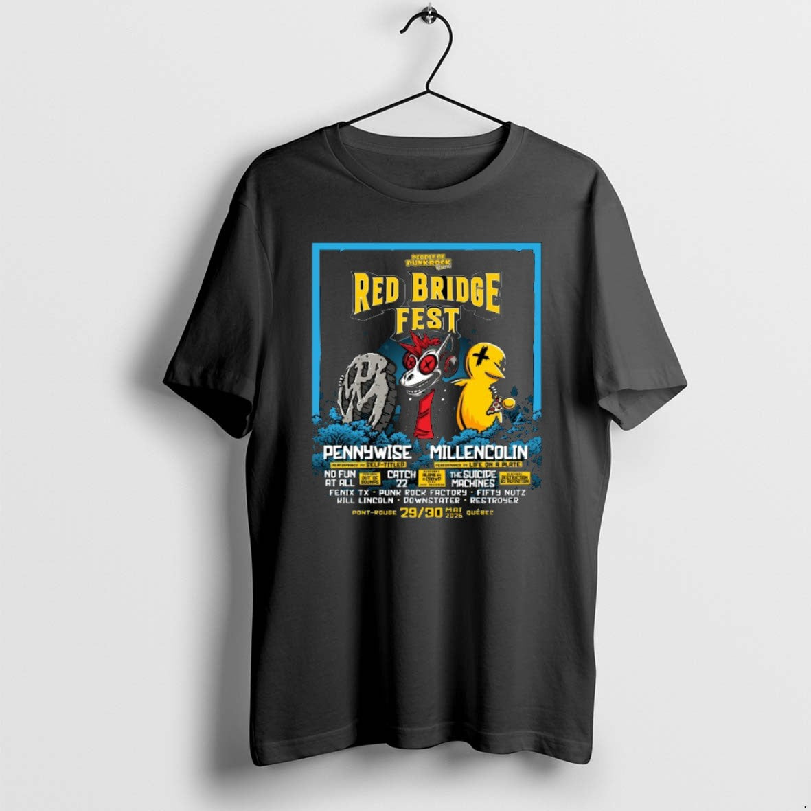 Official Red Bridge Fest 5 29 5 30 2026 Pennywise Millencolin Quebec Canada - T-Shirt, Sweatshirt, Hoodie