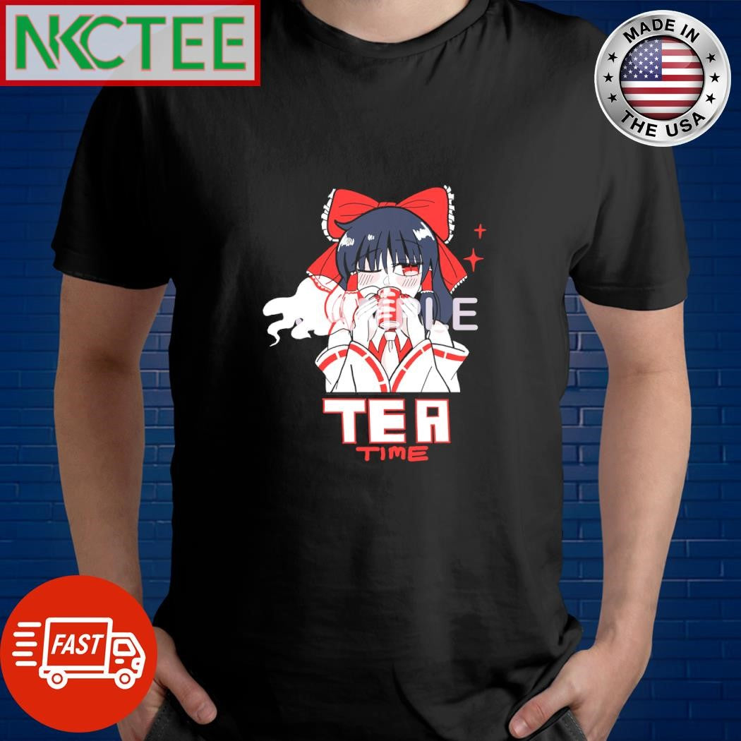 Official Reimu tea time shirt Unisex T-shirt, Sweatshirt, Hoodie, Long Sleeve Tee - T-Shirt, Sweatshirt, Hoodie