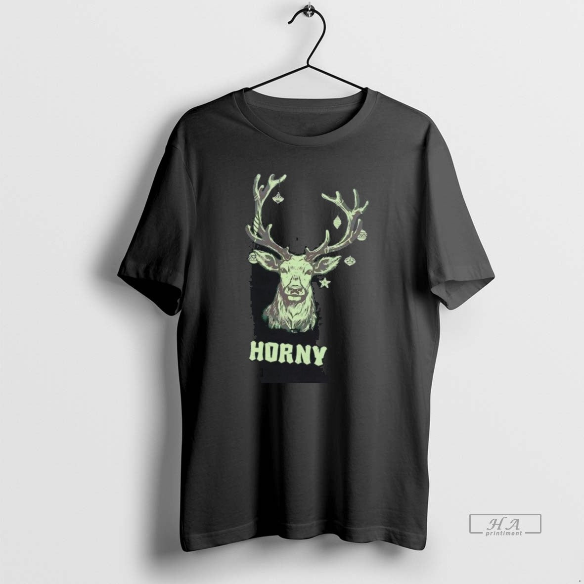 Official Reindeer Horny Packing Deck The Halls Christmas - T-Shirt, Sweatshirt, Hoodie