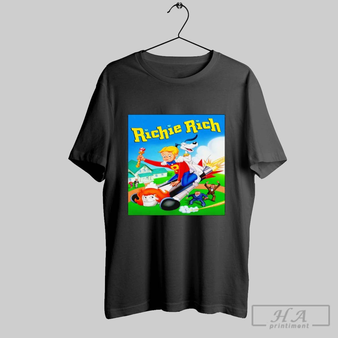 Official Richie Rich 1984 Cartoon T Shirt Unisex T-shirt, Sweatshirt, Hoodie, Long Sleeve Tee - T-Shirt, Sweatshirt, Hoodie