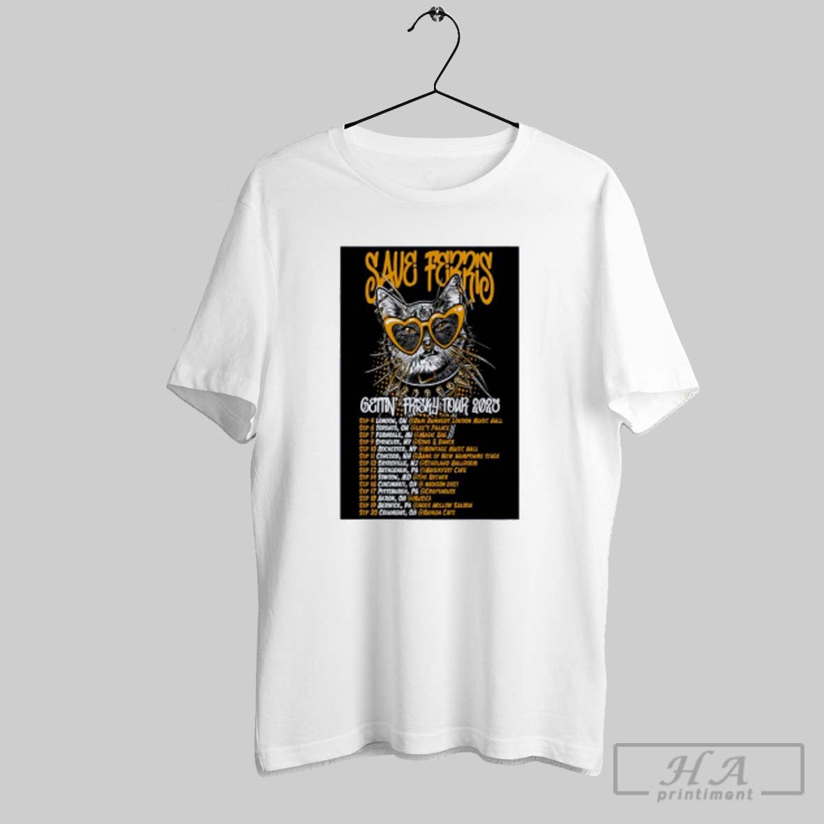 Official Save Terris Gettin Frisky Tour 2025 Poster T Unisex T-shirt, Sweatshirt, Hoodie, Long Sleeve Tee - T-Shirt, Sweatshirt, Hoodie