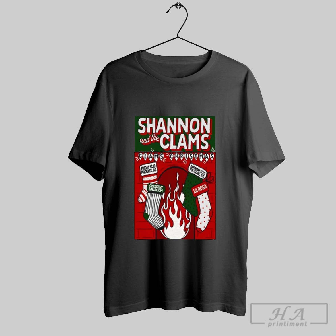 Official Shannon And The Clams Christmas Friday Phoenix Az Tucson Az Crescent Ballroom La Rosa - T-Shirt, Sweatshirt, Hoodie