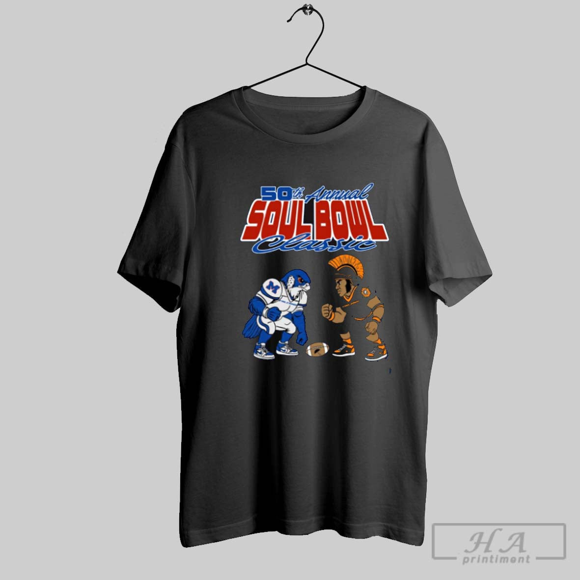 Official Soul Bowl 50th Annual Classic Millwood Falcons Vs Douglass Trojans Mascots Unisex T-shirt, Sweatshirt, Hoodie, Long Sleeve Tee - T-Shirt, Sweatshirt, Hoodie