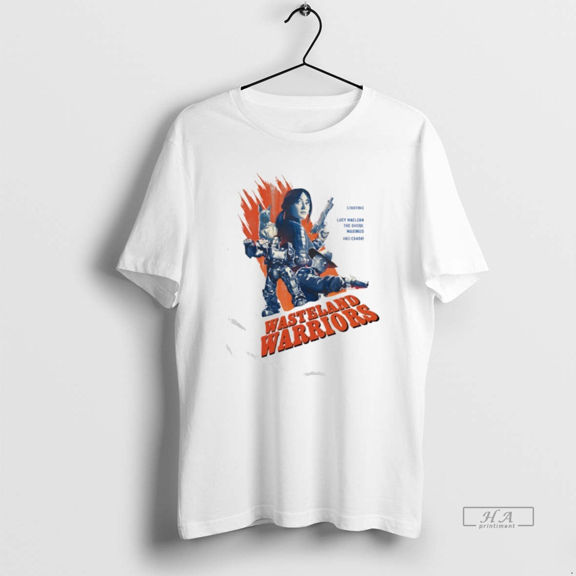Official Starring Lucy Maclean The Ghoul Maximus And Cx 404 Fallout Wasteland Warriors - T-Shirt, Sweatshirt, Hoodie