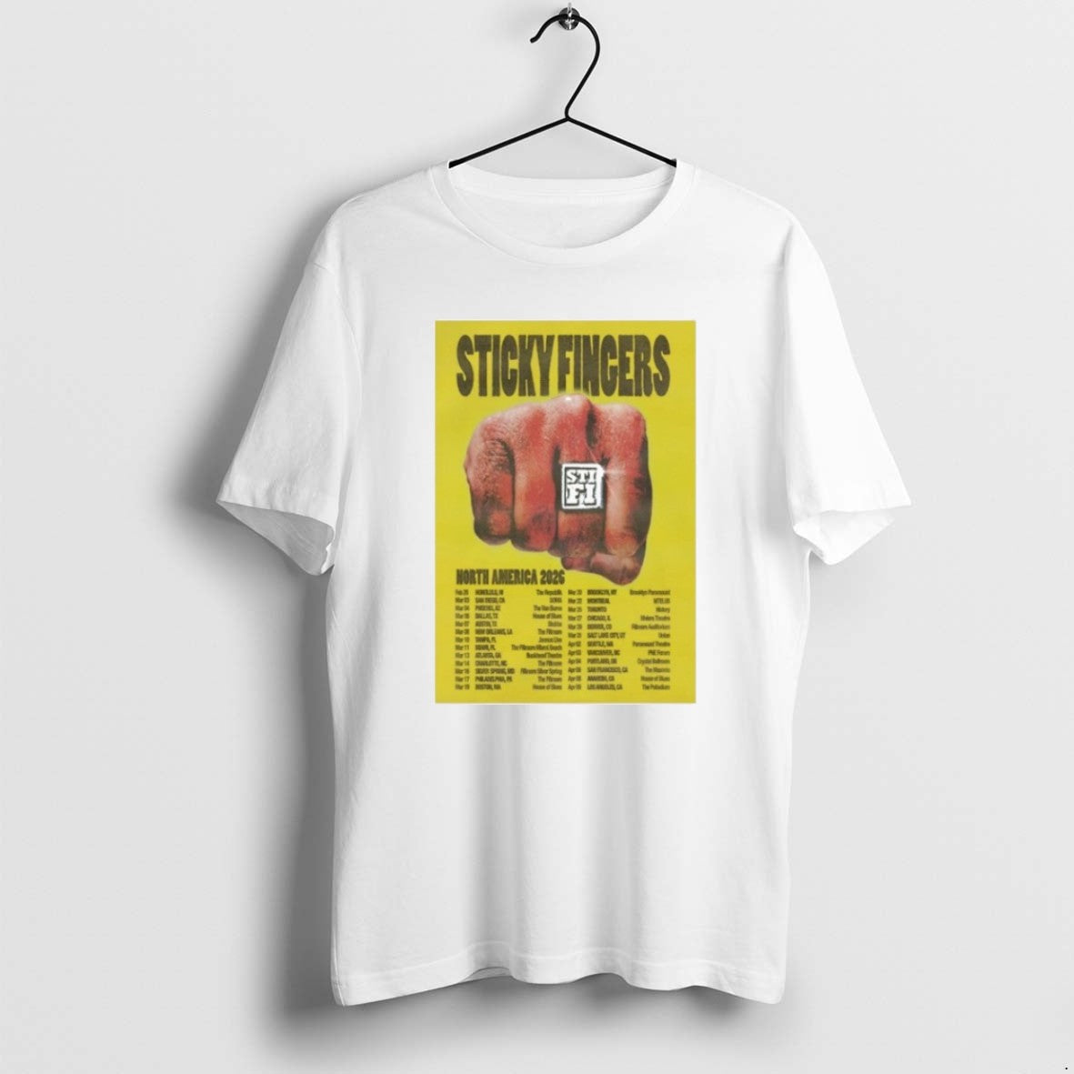 Official Sticky Fingers North America 2026 Tour - T-Shirt, Sweatshirt, Hoodie