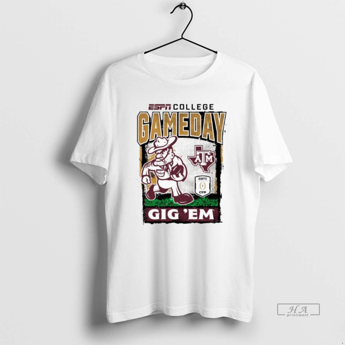 Official Texas Am Aggies Cfp 25 2026 Gig Em Gameday Mascot - T-Shirt, Sweatshirt, Hoodie