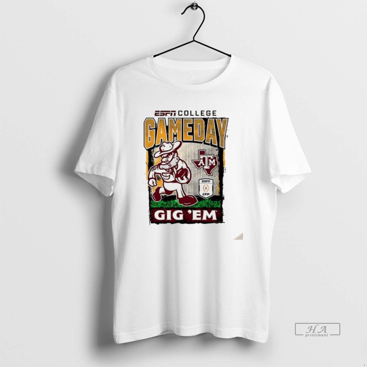 Official Texas Am Aggies Gig Em Football Playoff Gameday Mascot - T-Shirt, Sweatshirt, Hoodie