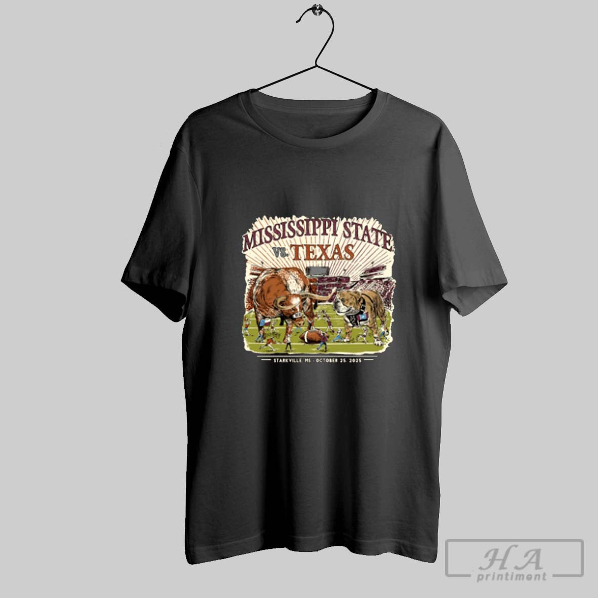 Official Texas Longhorns Vs Mississippi State Bulldogs Game Day October 25 2025 Starkville Ms Tee - T-Shirt, Sweatshirt, Hoodie