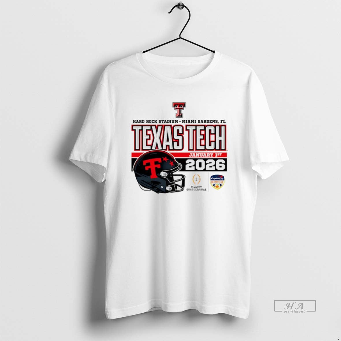 Official Texas Tech Red Raiders 2025 26 Cfp Orange Bowl Postseason Graphic - T-Shirt, Sweatshirt, Hoodie