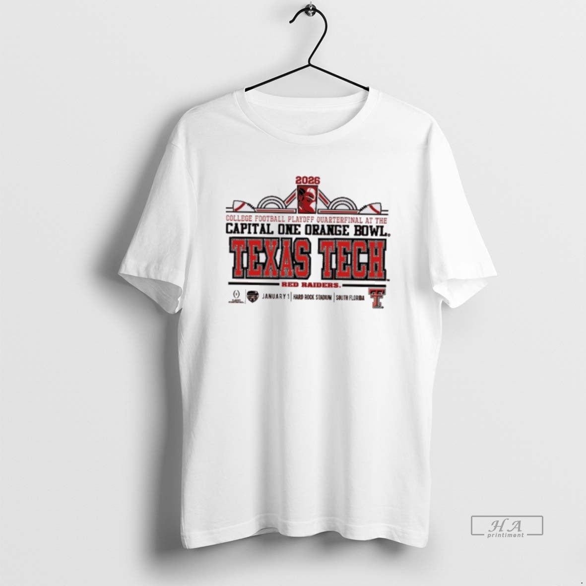 Official Texas Tech Red Raiders 2026 Cfp Quarterfinal Capital One Orange Bowl Retro - T-Shirt, Sweatshirt, Hoodie
