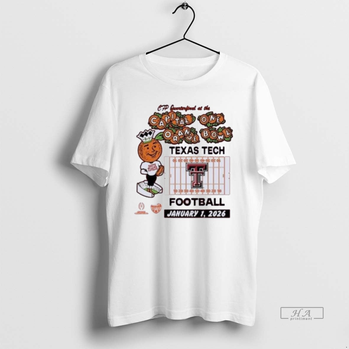 Official Texas Tech Red Raiders 2026 Orange Bowl January 1st - T-Shirt, Sweatshirt, Hoodie
