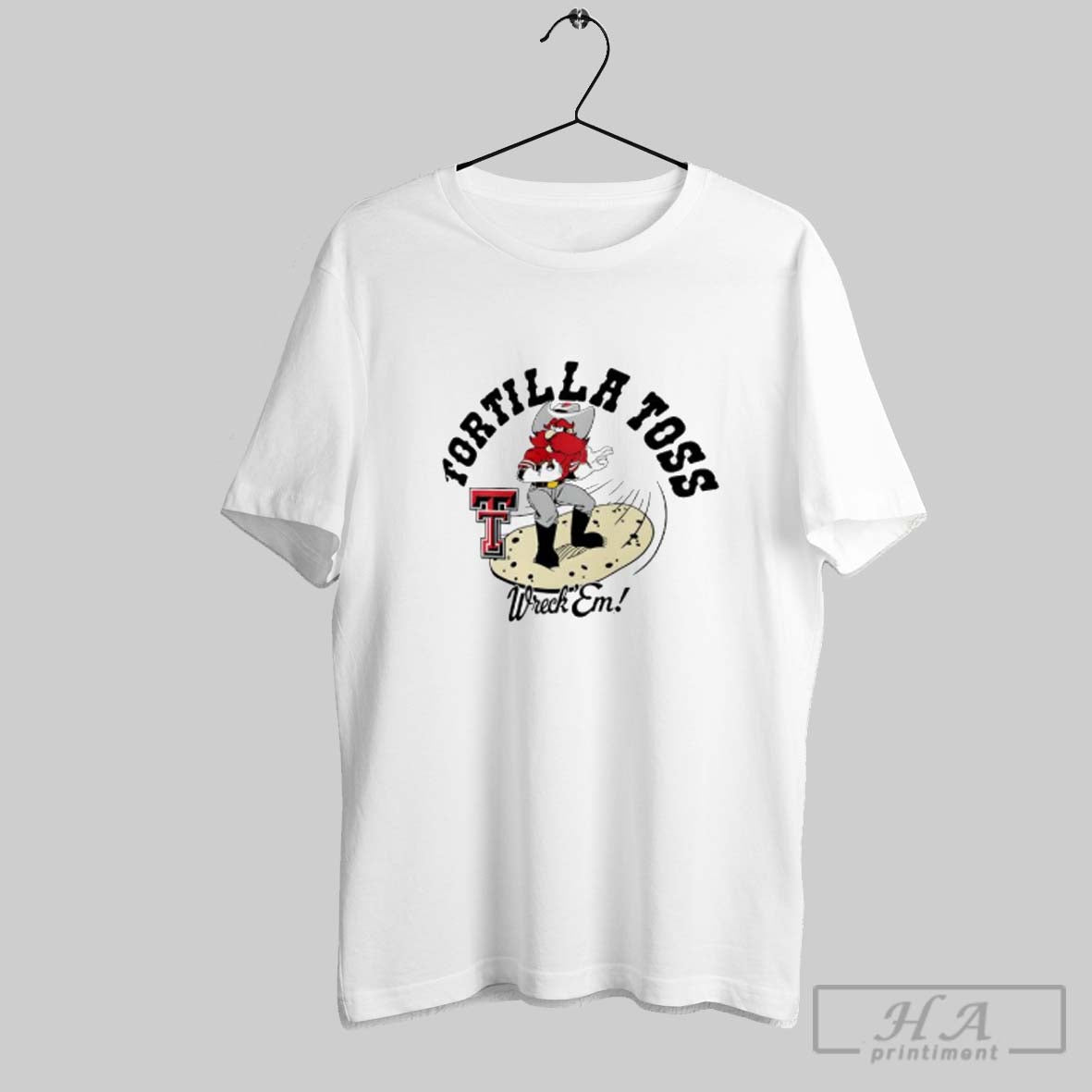 Official Texas Tech Red Raiders Tortilla Toss Wreck Em T Shirt White Unisex T-shirt, Sweatshirt, Hoodie, Long Sleeve Tee - T-Shirt, Sweatshirt, Hoodie
