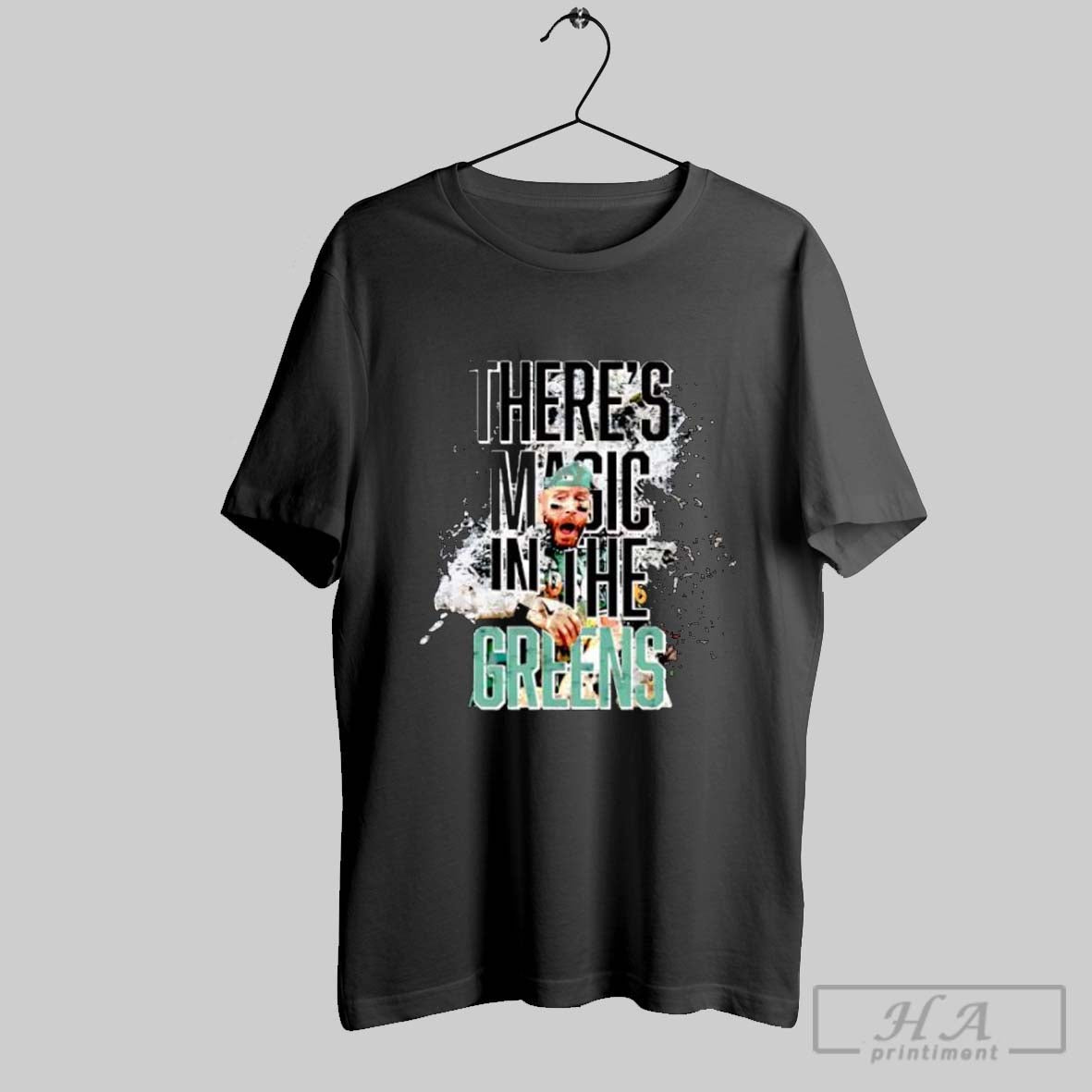 Official Theres Magic In The Greens Red Sox Baseball Fan Posters Black Unisex T-shirt, Sweatshirt, Hoodie, Long Sleeve Tee - T-Shirt, Sweatshirt, Hoodie